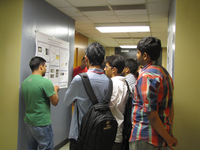 Rahul describes her
		     work on confined colloidal flow.